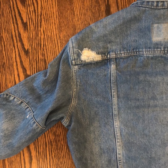 Vintage 90s Calvin Klein Distressed Jean Jacket - Picture 9 of 13